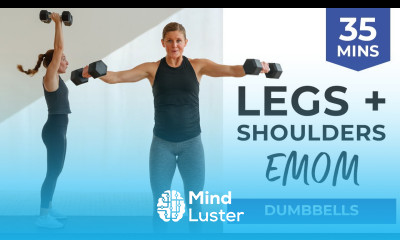 35 Minute Leg and Shoulder Workout At Home with Dumbbells EMOM Workout