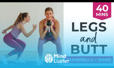 40 Minute Legs and Butt Workout At Home Dumbbells Mini Band