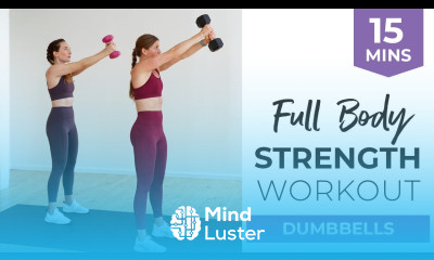 15 Minute Full Body STRENGTH Workout with Dumbbells 9 Full Body Power Moves