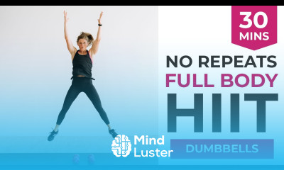 30 Minute Dumbbell HIIT Workout Full Body No Repeats