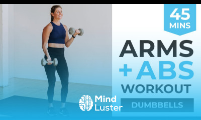 45 Minute Arms and Abs Workout Dumbbells Drop Set Format