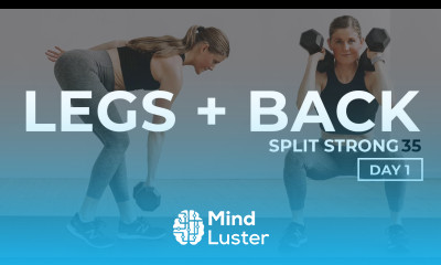 35 Minute Legs Back Workout with Dumbbells SplitStrong 35 DAY 1 