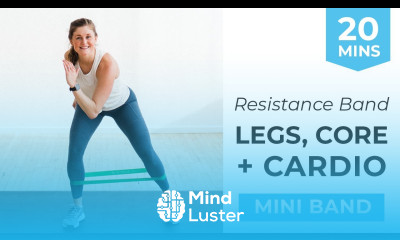 20 Minute Resistance Band Workout LEGS CARDIO CORE  Mini Band Workout