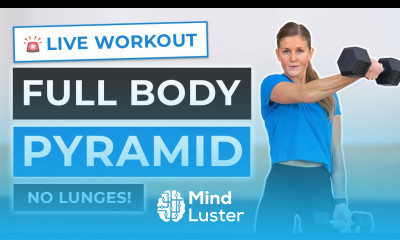 Live 30 Minute Dumbbell Strength Pyramid Full Body No Lunges