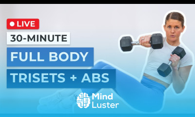 30 Minute Full Body Trisets Abs Dumbbells Mini Band