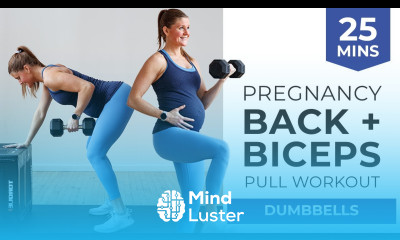 25 Minute Prenatal Arm Workout Back and Biceps Workout Dumbbells