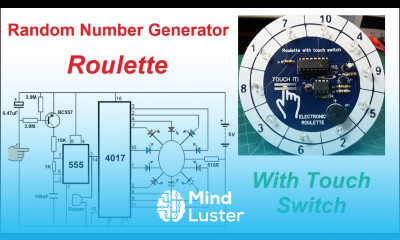 Random Number Generator Circuit With 10 LEDs Roulette
