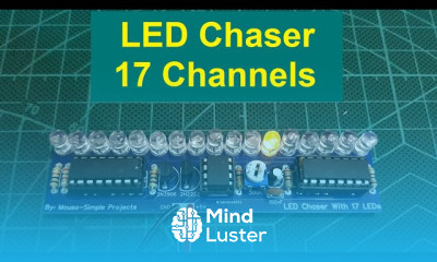 LED Chaser with 17 LEDs Cascading IC 4017