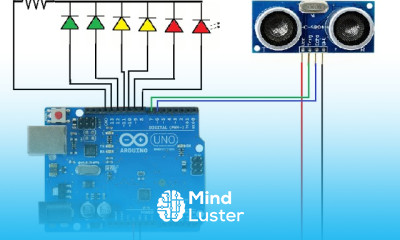 Distance meter with 6 LEDs using arduino and ultrasonic sensor with code