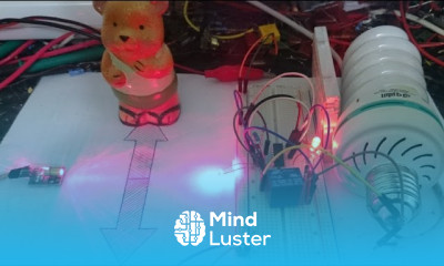 Auto light switch for bathroom using laser and IC4017