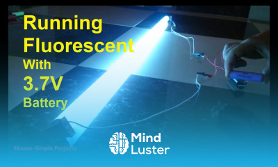 Running Fluorescent tube lamp with 3 7V Battery 18650