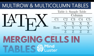 How to Merge Rows and Columns in Latex Tables Multirow and Multicolumn in Latex With Examples