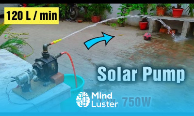 12v 750w Solar Water Pump with Car DC Motor DIY from 220v AC Pump