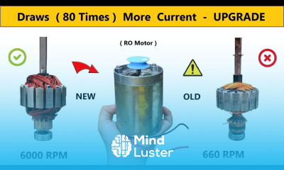 Dead 24v DC Motor to 12v Motor for High Current Speed Torque Project
