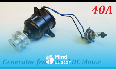 Do Not Throw Away your Car Fan Motor 12v 40 Amps DC Motor Generator DIY