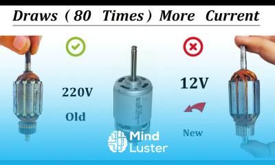 220V DC Motor to 12V High Current Motor for High Speed Torkue Experemint