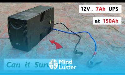 Can a 12V 7Ah UPS Inverter 220v run with a 14 8V 150Ah Battery