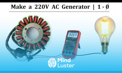Make 1 Phase AC Generator from 3 Phase Motor