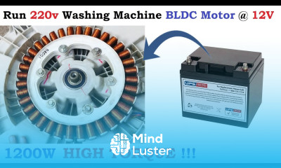 220V 6 Amp Brushless DC Motor runs at just 12v DC 1200 Watt BLDC Washing Machine Motor High Torque