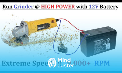 9000 RPM Run 220v Angle Grinder Power Tools at High Speed with 12v DC Supply UPS Battery