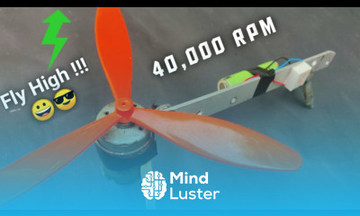 40000 RPM 12V DC Motor from Old DVD forced at 40 Volts DC Flying Helicopter