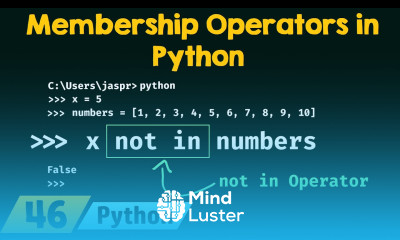 Learn Membership Operators in Python - Mind Luster