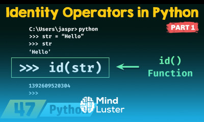 Learn Identity Operators in Python Part 1 - Mind Luster