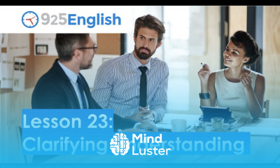 Business English 925 English Lesson 23 How to Clarify Understanding in English Business ESL
