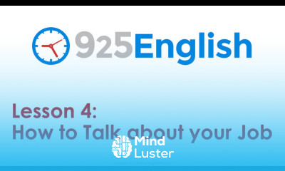 925 English Lesson 4 Talking about your Job in English English for Work
