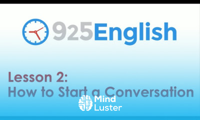 English Conversation Lesson How to Start a Conversation in English 925 English Lesson 2