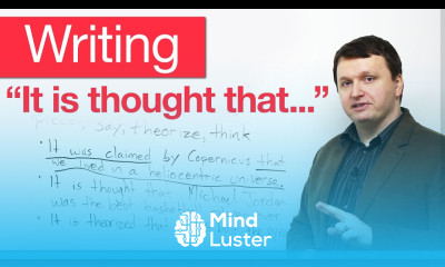 Writing Passive verbs with that clauses It is thought that