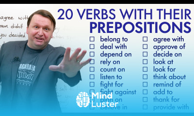 PREPOSITIONS IN ENGLISH Learn 20 Verbs with Prepositions