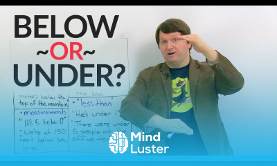 English Prepositions BELOW UNDER