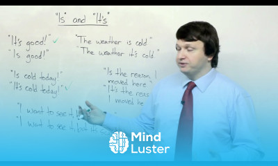 Learn Basic English Grammar Is or It s - Mind Luster