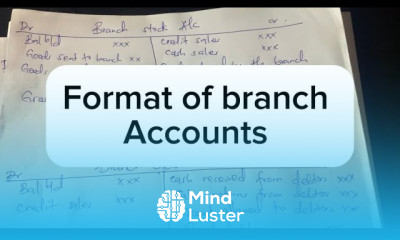 Format of branch accounts Centrally controlled branches