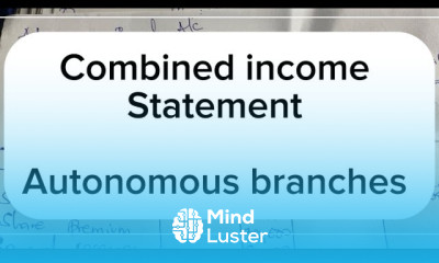 Combined income statement autonomous branches example