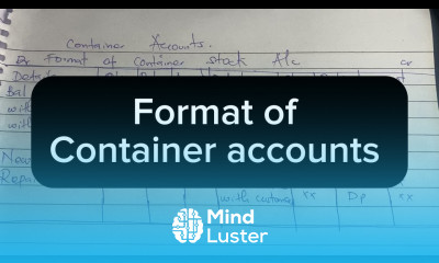 Format of Container accounts Accounting