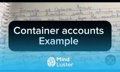 Container accounts example Accounting