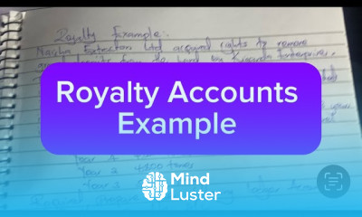 Royalty accounts example Accounting