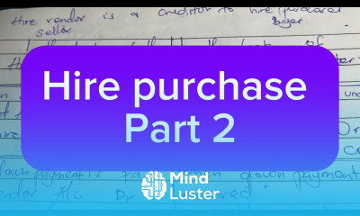 Accounting entries for hire purchase Intermediate accounting