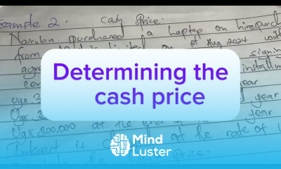 Determining the cash price hire purchase