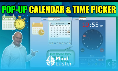 Free Excel Pop Up Calendar and Time Picker