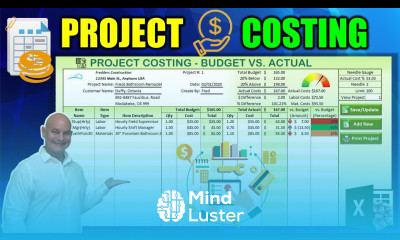 How To Create A Project Costing Application with Budget vs Actual Costs In Excel Free Download