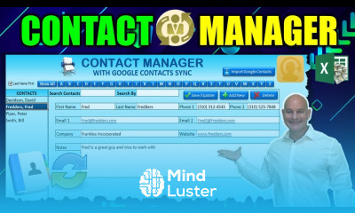 How To Create An Excel Contact Manager AND Sync With Google Contacts From Scratch Download