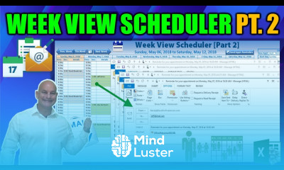 Create Automated Reminder Emails with Customized Templates in this Excel Week View Schedule Part 2