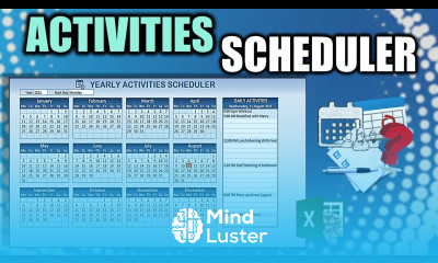 Learn How To Create This Yearly Activity Scheduler In Excel FREE Download Inside