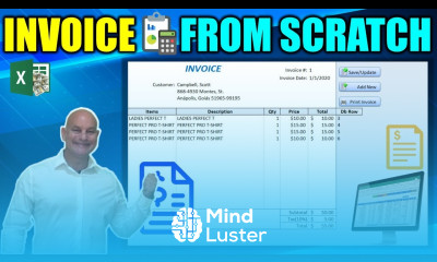 Learn How To Create This Amazing Excel Invoice While I Build It From Scratch Full Training