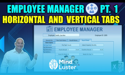 Create Horizontal AND Vertical Tabs in this Excel Employee Manager Part 1