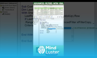 How To Create An Advanced Filter In Excel With VBA In 1 Minute SHORTS