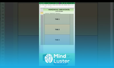 How To Create Horizontal Tabs In Excel SHORTS